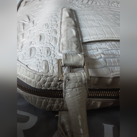 BRAHMIN HUDSON CREAM/GRAY SATCHEL - Picture 6 of 13